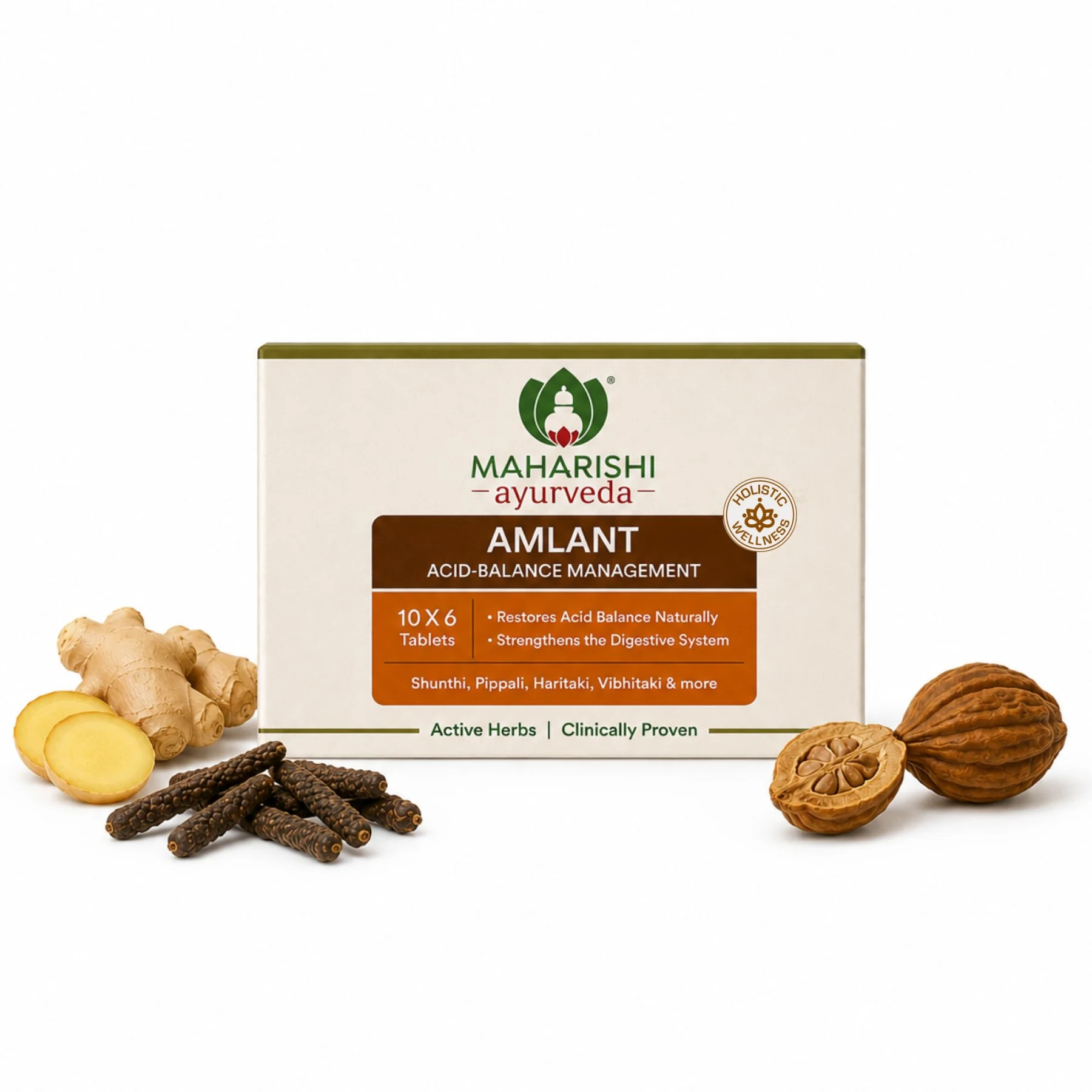 Maharishi Ayurveda Amlant — аюрведическая добавка для пищеварения, 60 таблеток