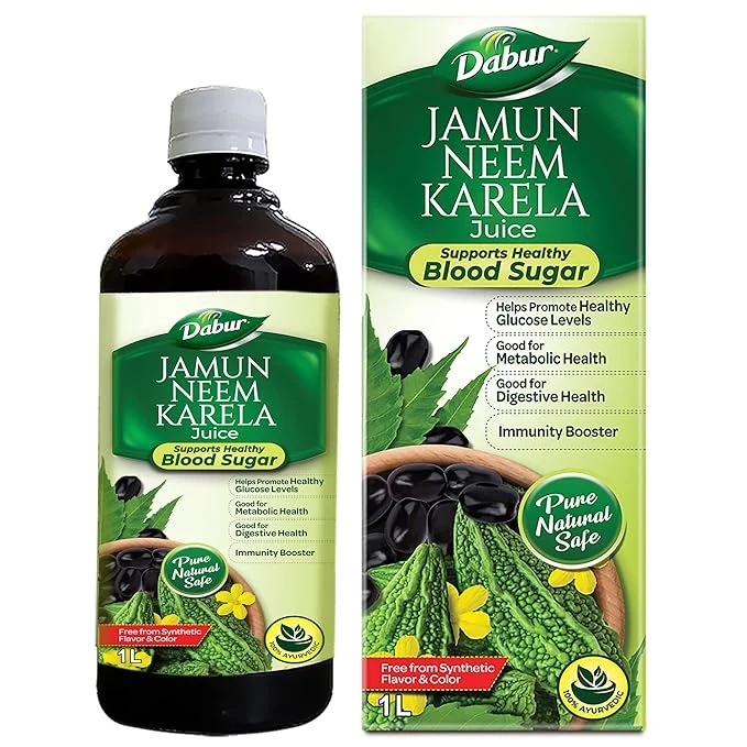Аюрведический сок Dabur на основе джамуна, нима и карелы — 1 л