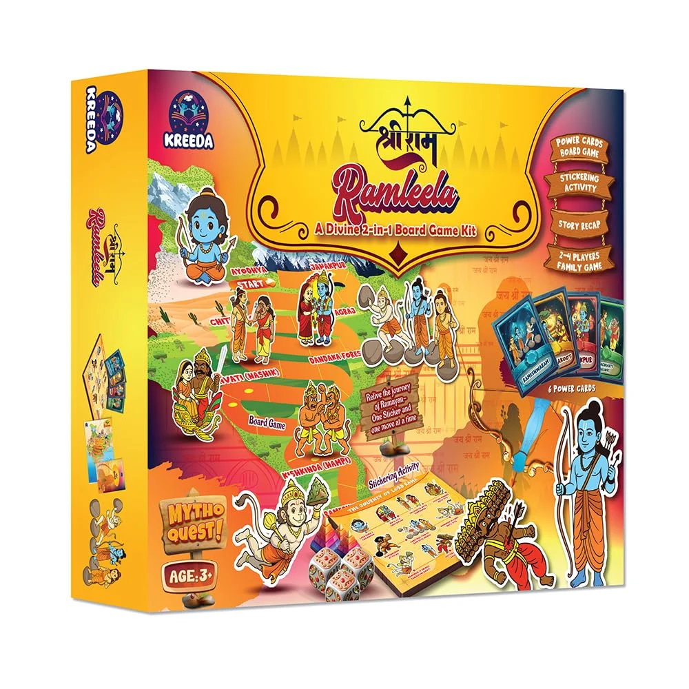 Набор настольных игр "Krishnaleela" и "Raamleela" — путешествие по индийской мифологии, 8+